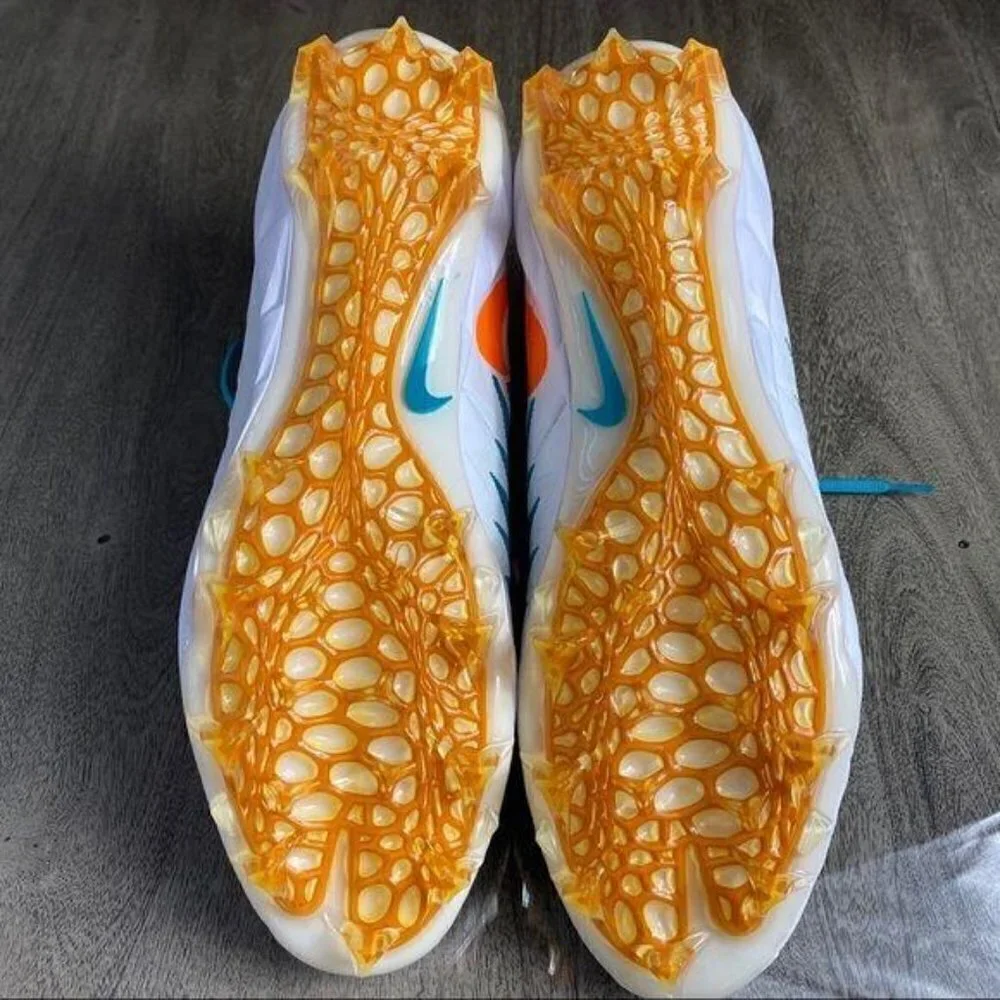 Nike Alpha Menace Shark 2 Football Cleats SZ 16 NWOT - Miami Dolphins Colors